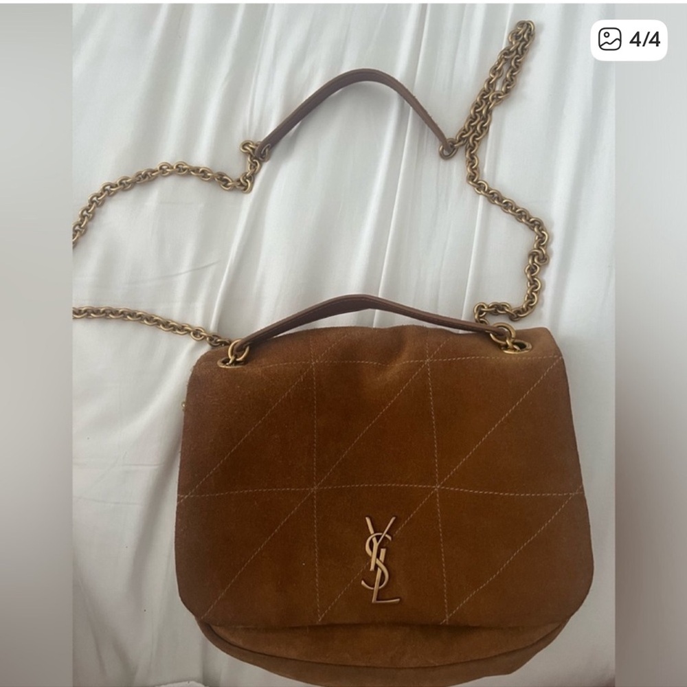 Yves Saint Laurent Brown Suede Jamie Bag